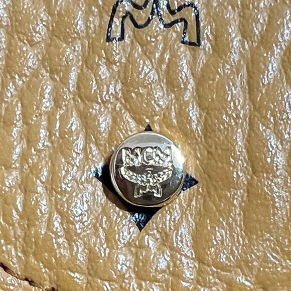 MCM Cognac Snap Envelope Clutch/Pouch NWOB